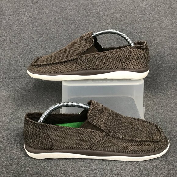 NWOT Sanuk Vagabond Tripper Sidewalk Surfer Mens 9 Brown Slip On Shoes Loafers - Picture 2 of 5